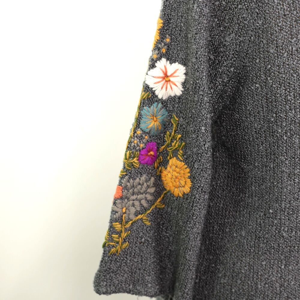 Soft Surroundings Carolina Embroidered Sweater 3/4 bell sleeve size S - Picture 12 of 12